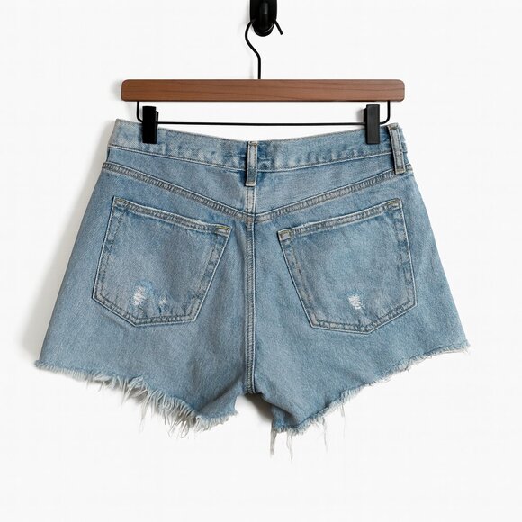 Agolde Parker Long Short Size 28 | High Rise Denim Cutoff Shorts - Picture 3 of 3